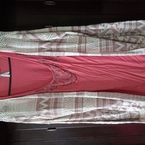 Women's tank top and sweater cover up